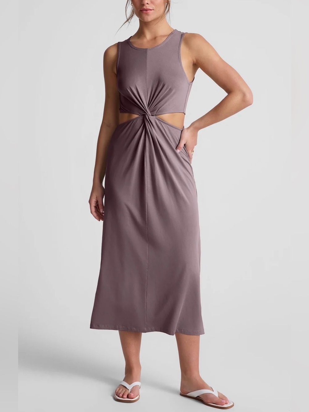 Beyond Yoga Around the World Twist Front Dress